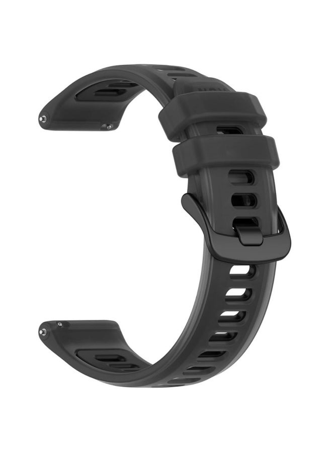 1PCS 22mm Transparent Two-Tone Silicone Strap For Garmin Forerunner 570 265 255 165 55/ for Vivoactive 6 5 4/ for Venu Sport Band Bracelet Black 22mm - Image 4